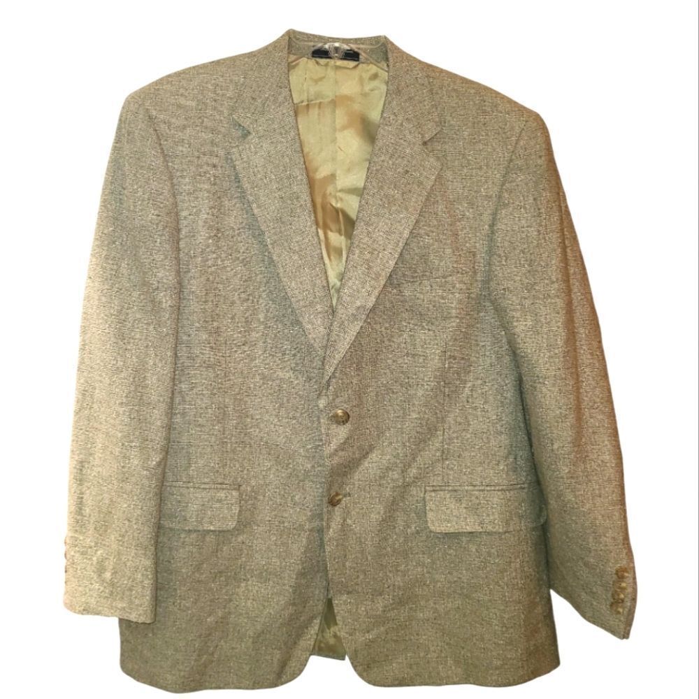 Meeting Street Men's Tan Silk Blazer